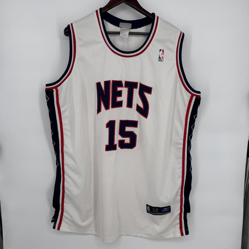 New Jersey Nets Jersey Mens 58 White NBA Basketball Vince Carter Reebok USA